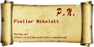 Pieller Nikolett névjegykártya